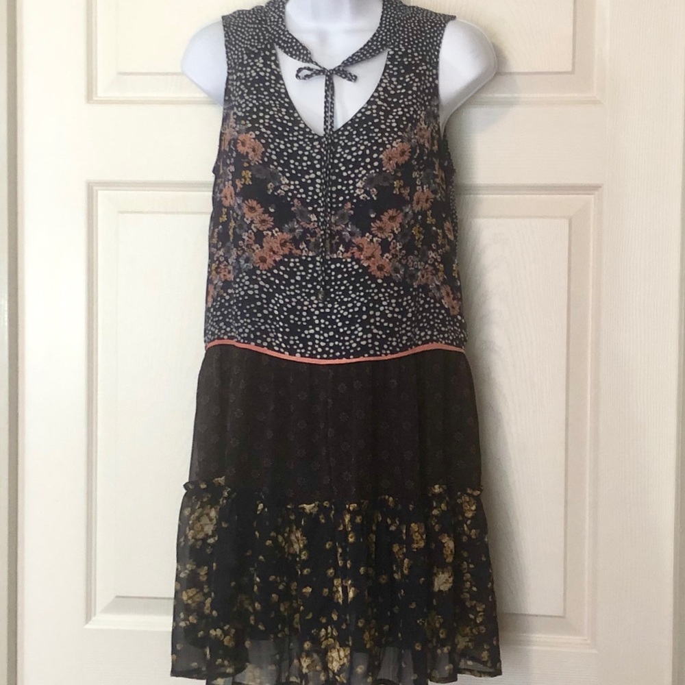 Xhilaration Tank Dress Boho Tired Ruffled S (0004)